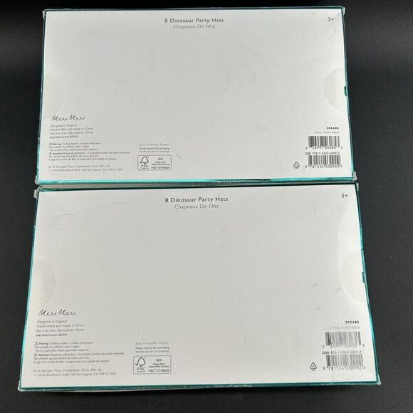 Meri Meri Dinosaur Kingdom Paper Party Hats 8" Triceratops, Suitable Age 3+ - Picture 4 of 6